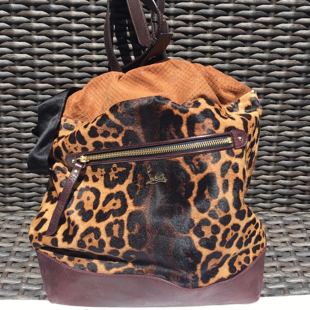 Christian louboutin leopard bag